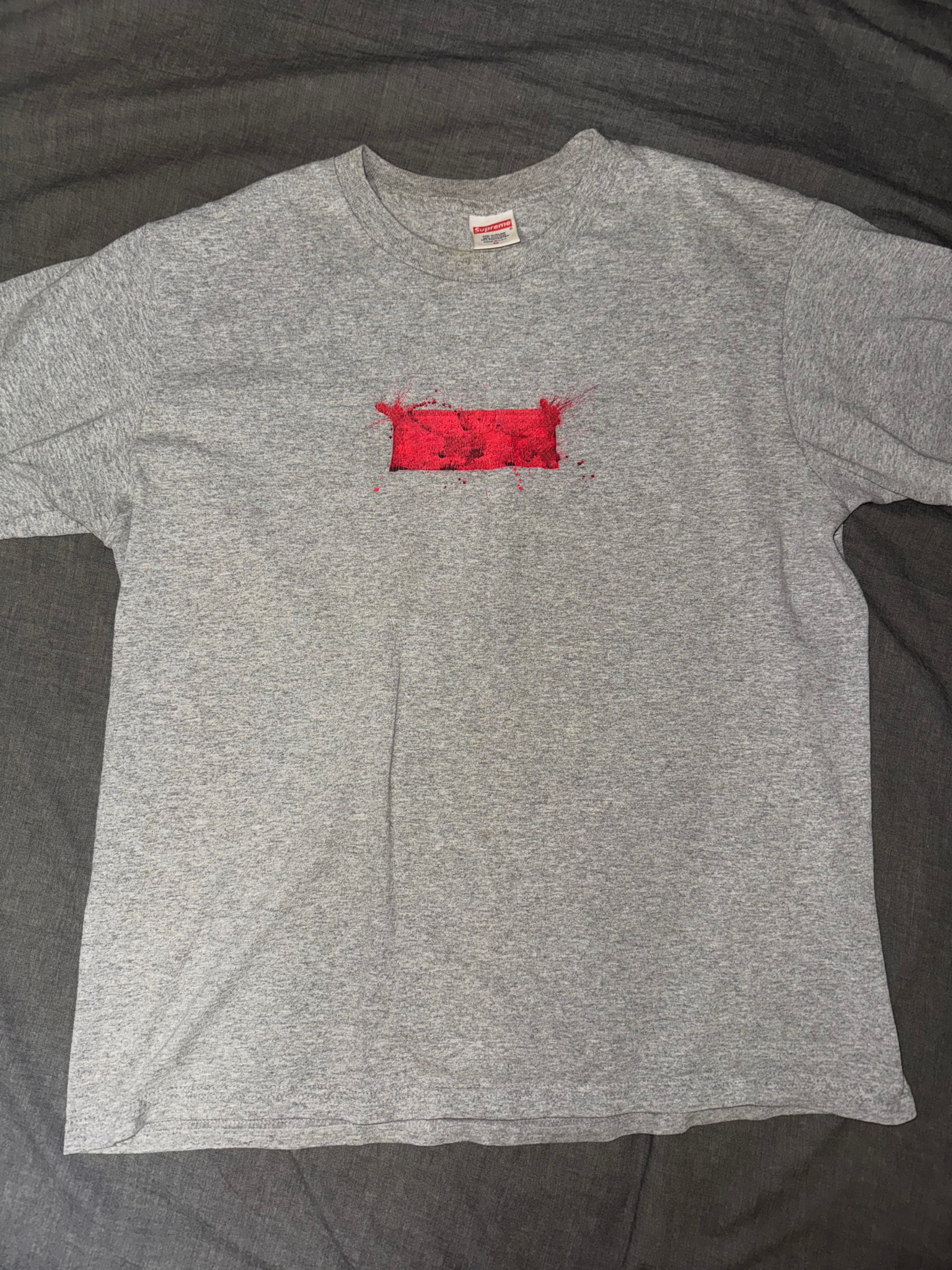 Supreme Ralph Steadman Box Logo Tee "Grey"