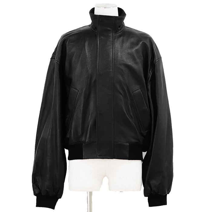【未使用】BALENCIAGA バレンシアガ レザージャケット サイズ S メンズ 2025年製 ロゴ ブルゾン アウター タグ付属 ブラック 黒 トルコ製