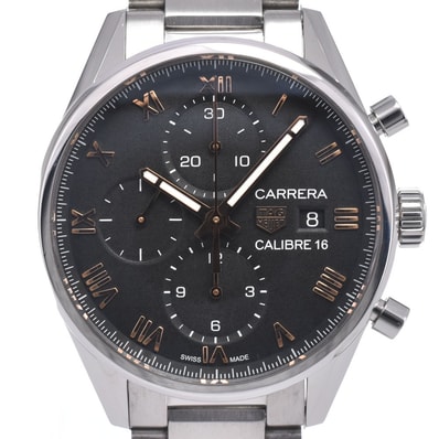 タグホイヤー TAG HEUER CBK2113 カレラ キャリバー16 日本限定 ブラック 自動巻き メンズ 美品 箱・保証書付き 腕時計 L#148266