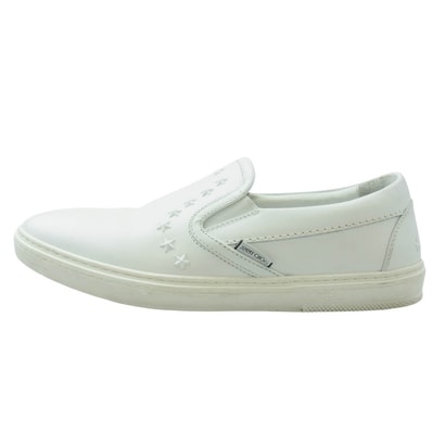 JIMMY CHOO ジミーチュウ その他靴 スタースタッズ レザー スリッポン シューズ ホワイト系 41【中古】