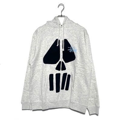 STUSSY Skull Pullover Hoodie gray