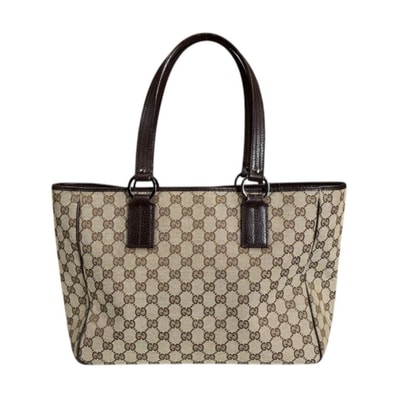 グッチ GGキャンバス トートバッグ GGキャンバス 113017 ベージュ レディース GUCCI 中古