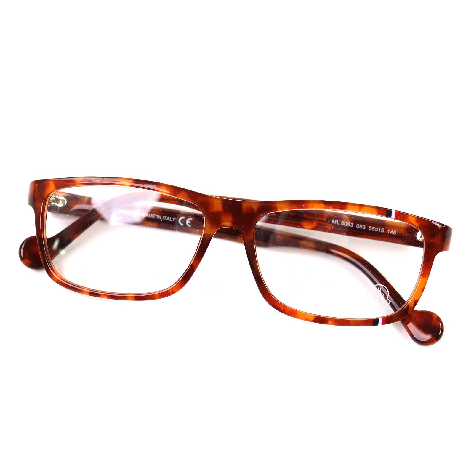 未使用 モンクレール メガネ べっ甲柄 55□15 145 ML5063 053