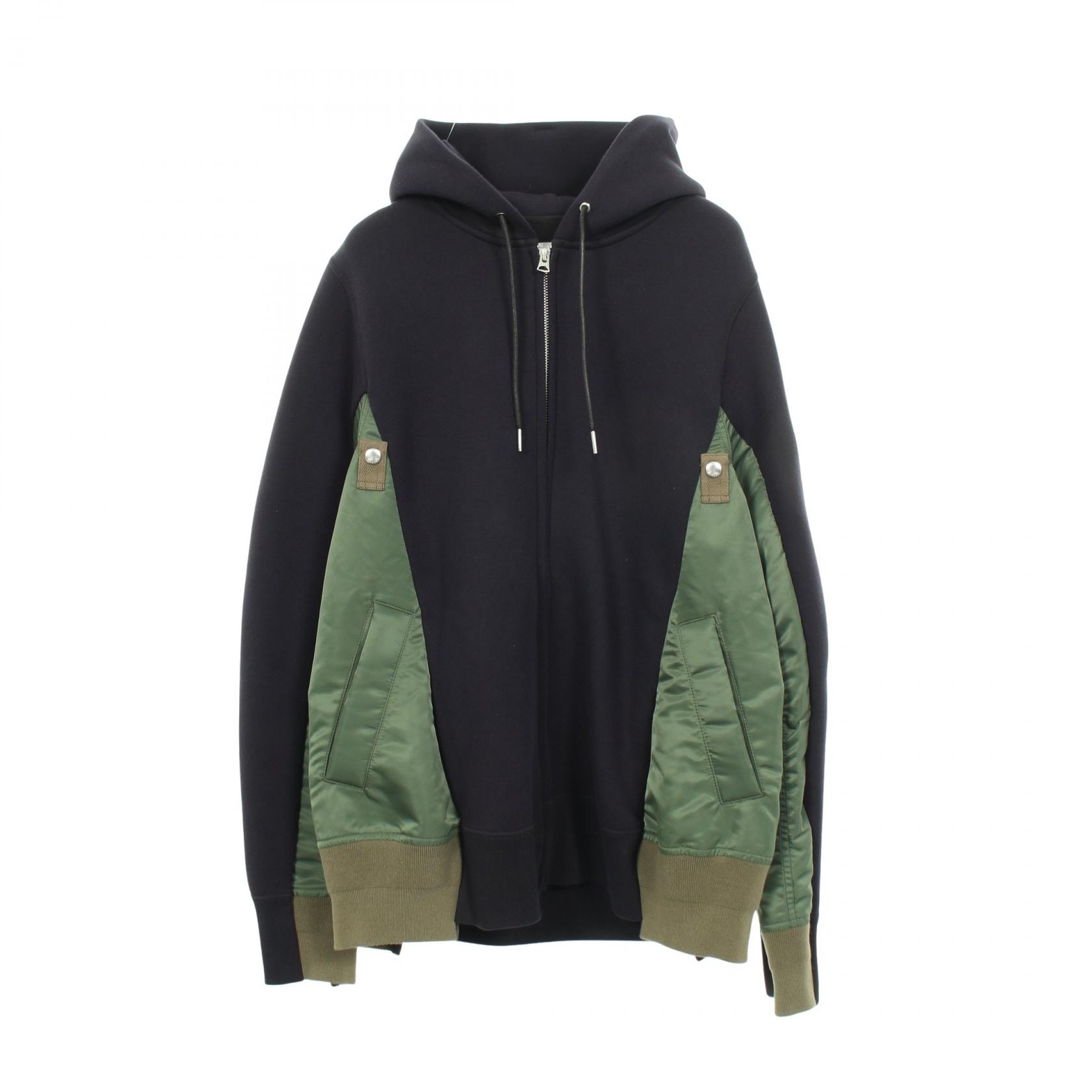 サカイ Sacai 切替 パーカー 衣料品 トップス コットン ポリエステル メンズ ネイビー系 / カーキ系 SCM-056 【中古】