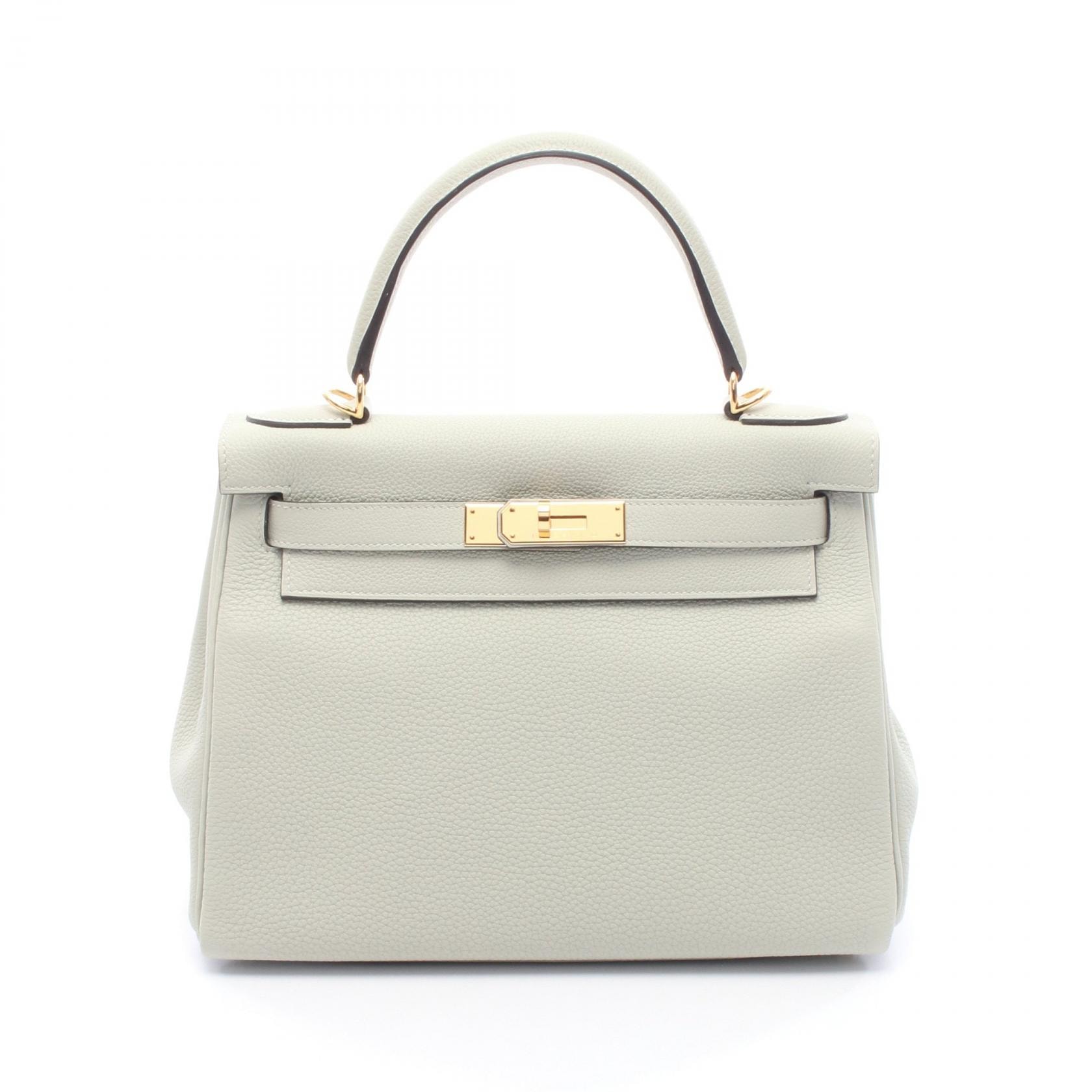 エルメス HERMES ケリー28 ハンドバッグ バッグ レザー トゴ トゴ グリネヴェ B刻印(2023年製造) レディース グリーン系 027630CC 【中古】