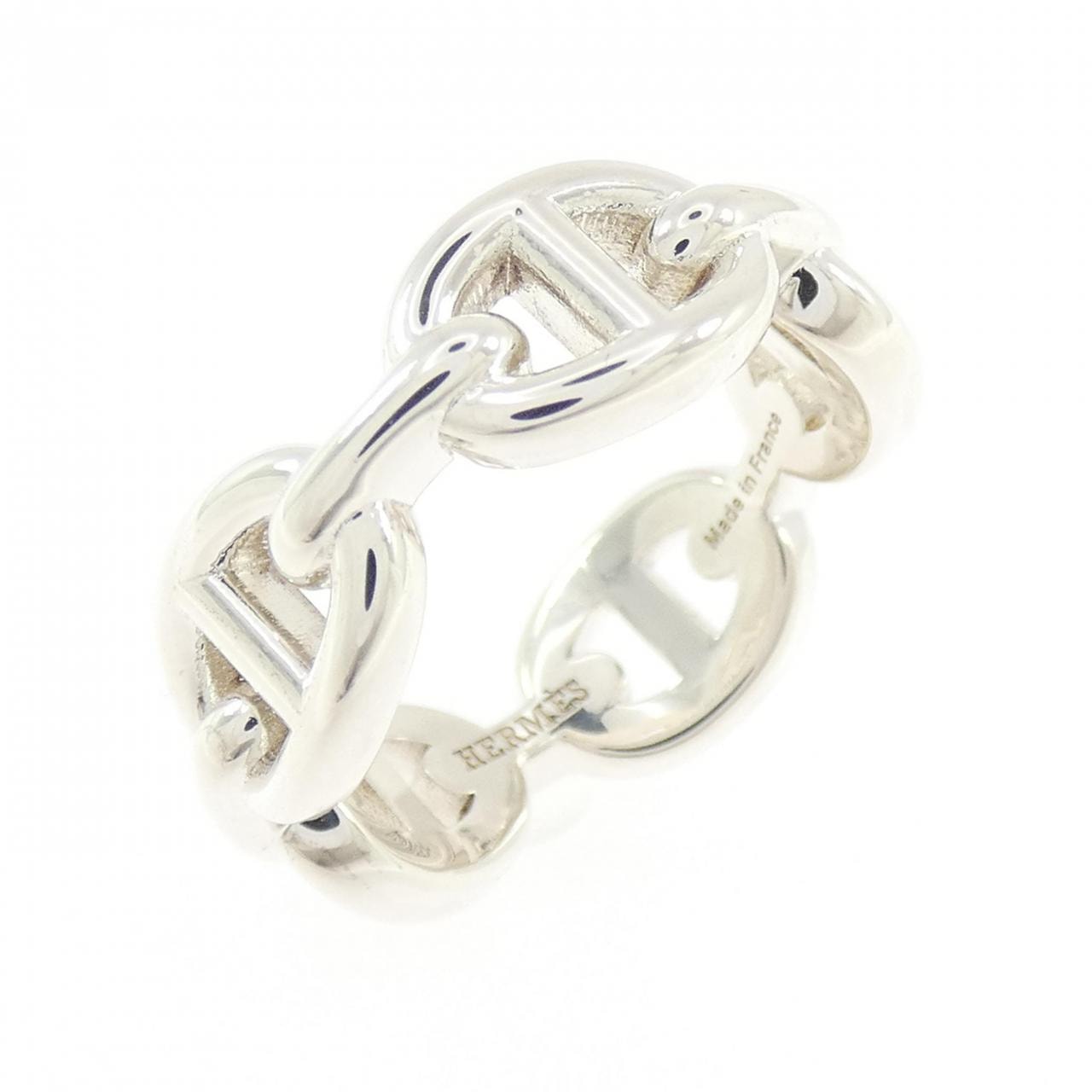 Hermes Chaine D'ancre Enchainee Ring PM "Silver"