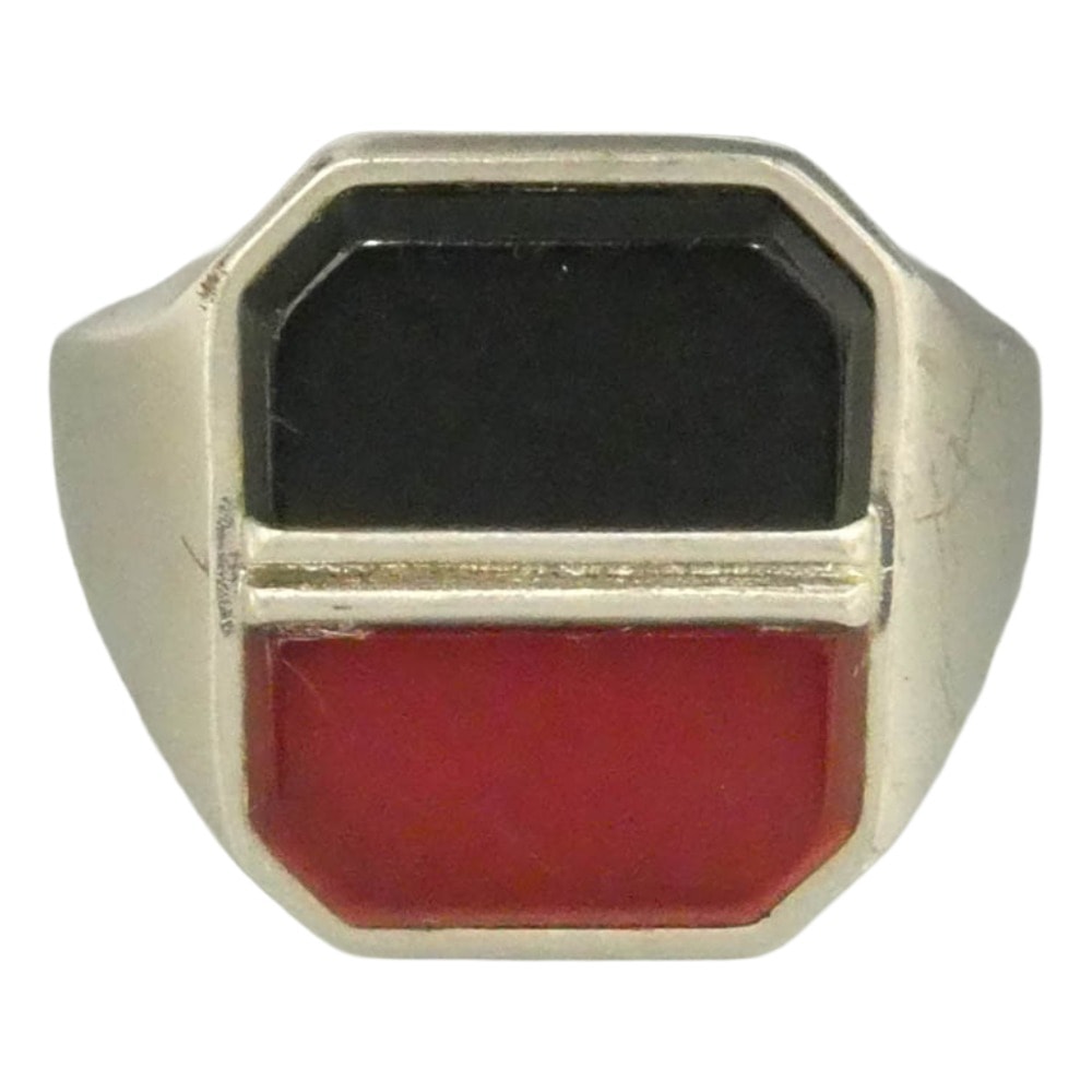 MAISON MARGIELA メゾンマルジェラ SIGNET RING ツートーン シグネット リング シルバー系 19号【中古】