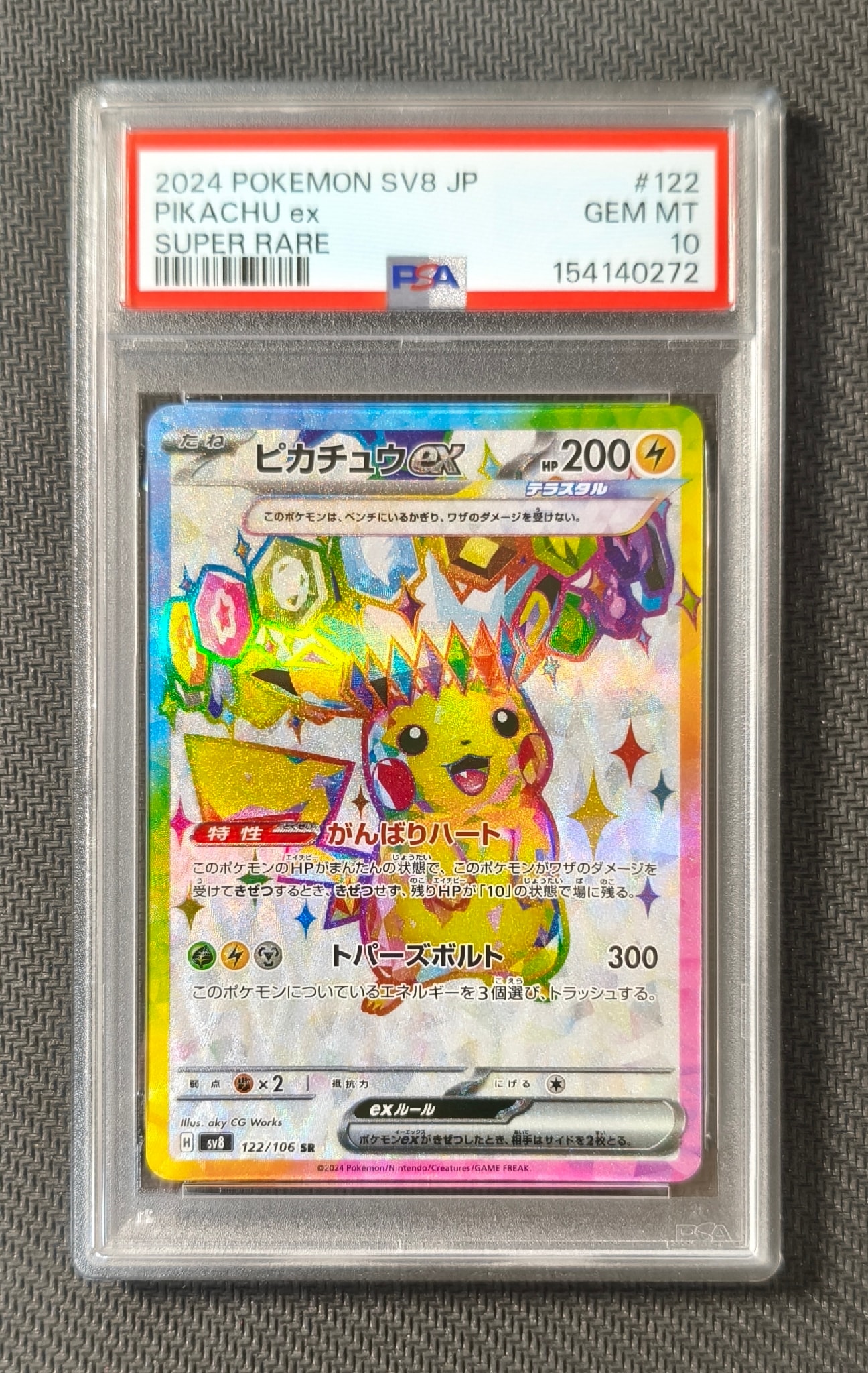 ピカチュウex SR [SV8 122/106](拡張パック「超電ブレイカー」)通販