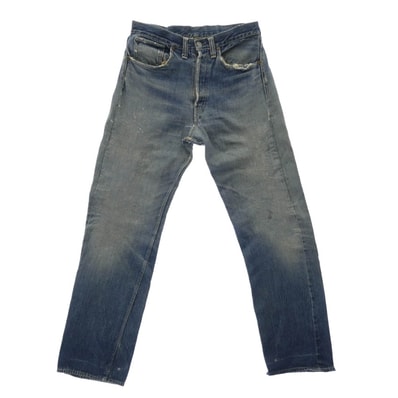 Levi's リーバイス デニムパンツ ヴィンテージ オリジナル 40s S501XX 大戦モデル 社名入りボタン デニムパンツ インディゴブルー系【中古】