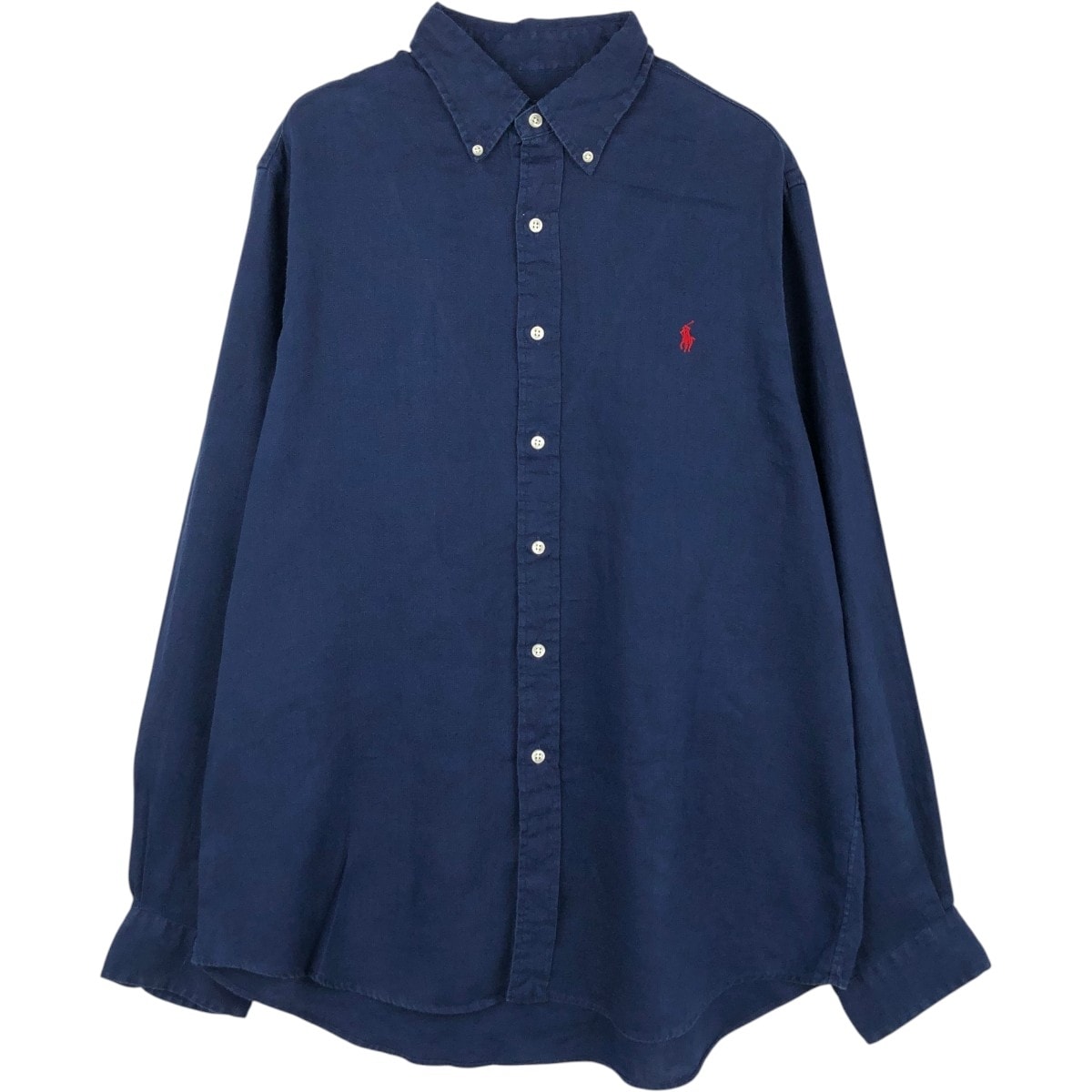 古着 ラルフローレン Ralph Lauren 長袖 リネン ボタンダウンシャツ メンズL相当/eaa676658