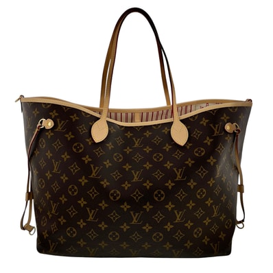 LOUIS VUITTON ルイ・ヴィトン ネヴァーフル インサイドアウト GM トートバッグ M15124 モノグラム ブラウン レディース【中古】