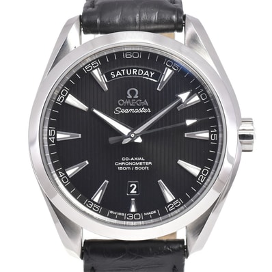 値下 オメガ OMEGA 31.13.42.22.01.001 シーマスター アクアテラ デイデイト 自動巻き メンズ 良品 J#145059