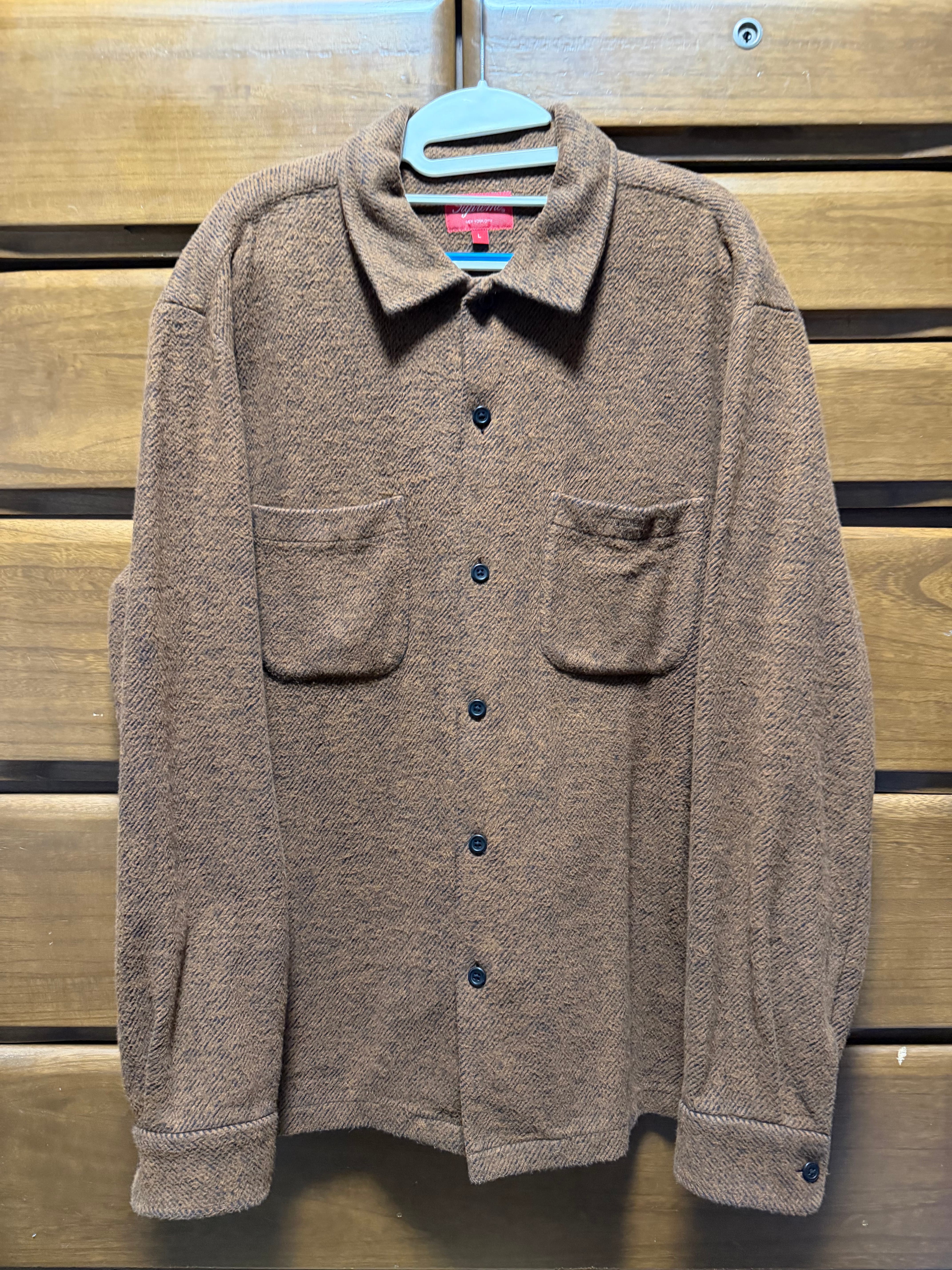 Supreme Brushed Flannel Twill Shirt "Brown"
