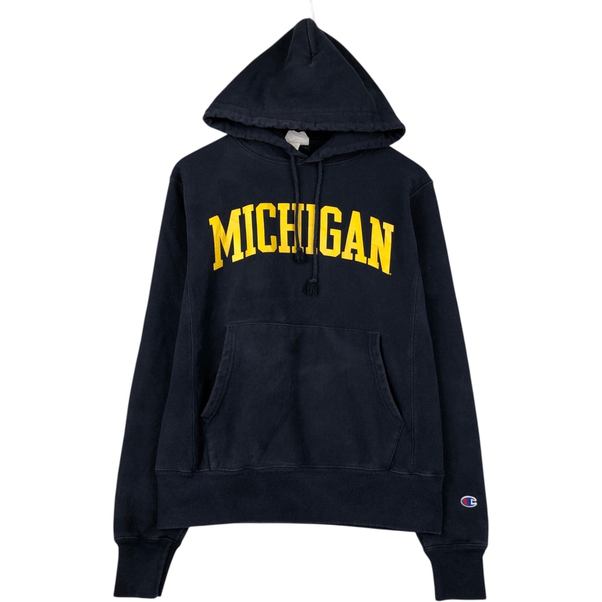 古着 チャンピオン Champion REVERSE WEAVE リバースウィーブ MICHIGAN ミシガン大学 カレッジ スウェットプルオーバーパーカー メンズS相当/eaa645446