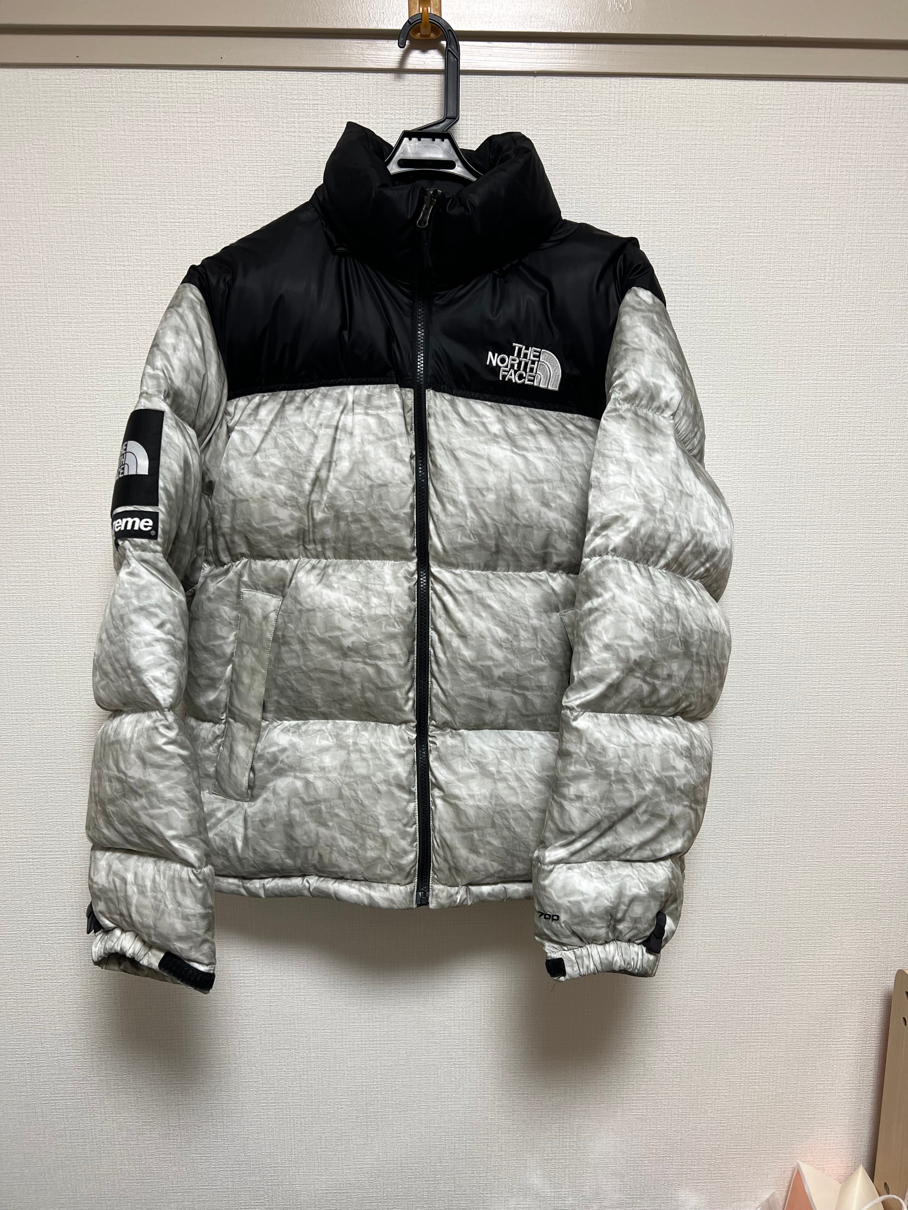 Supreme x The North Face Nuptse Jacket "White Paper Print"