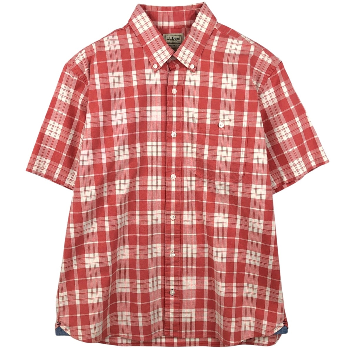 古着 90~00年代 エルエルビーン L.L.Bean 半袖 ボタンダウン チェックシャツ メンズM相当 ヴィンテージ/eaa641010
