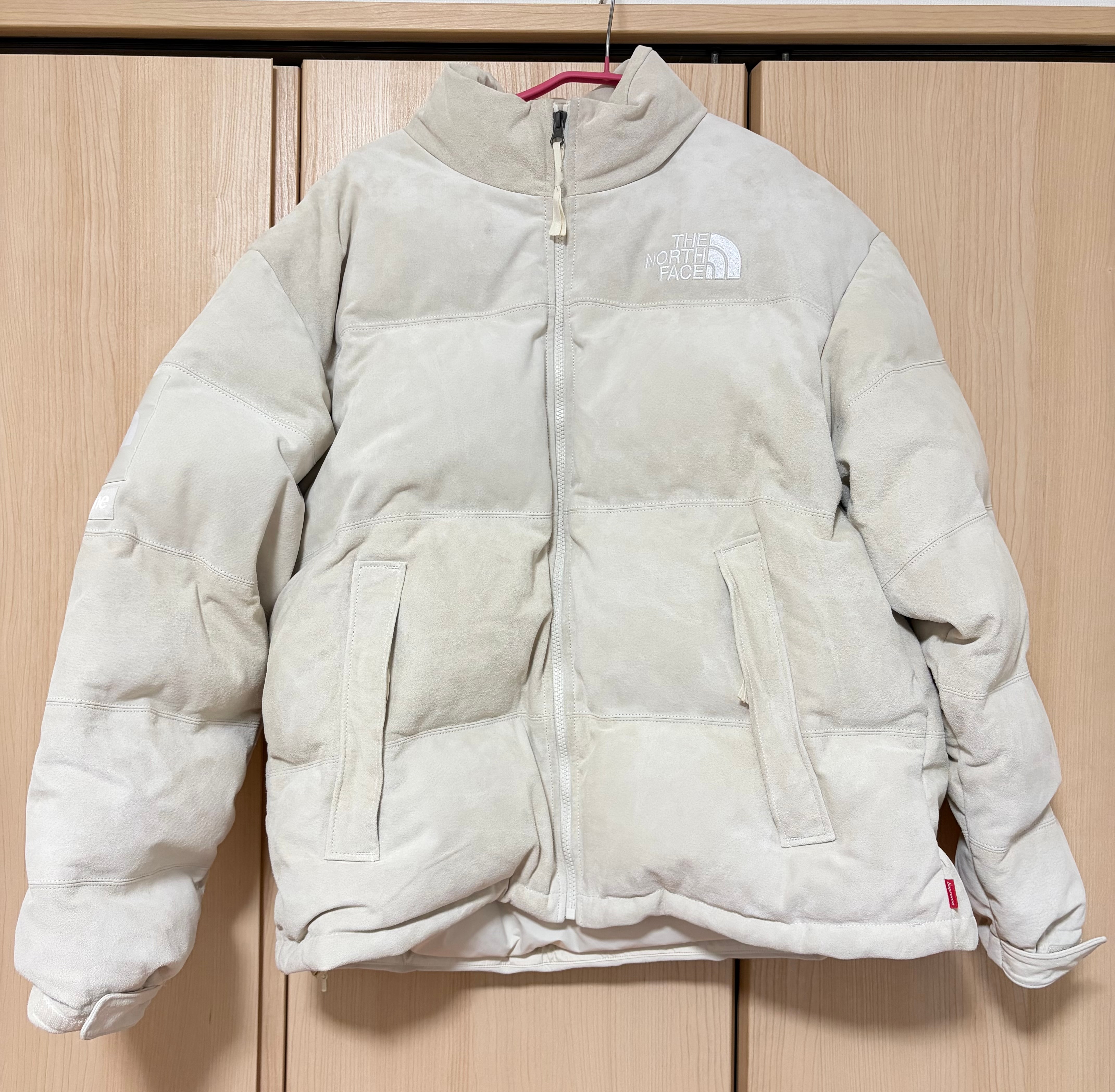 Supreme x The North Face Suede Nuptse Jacket "Stone"