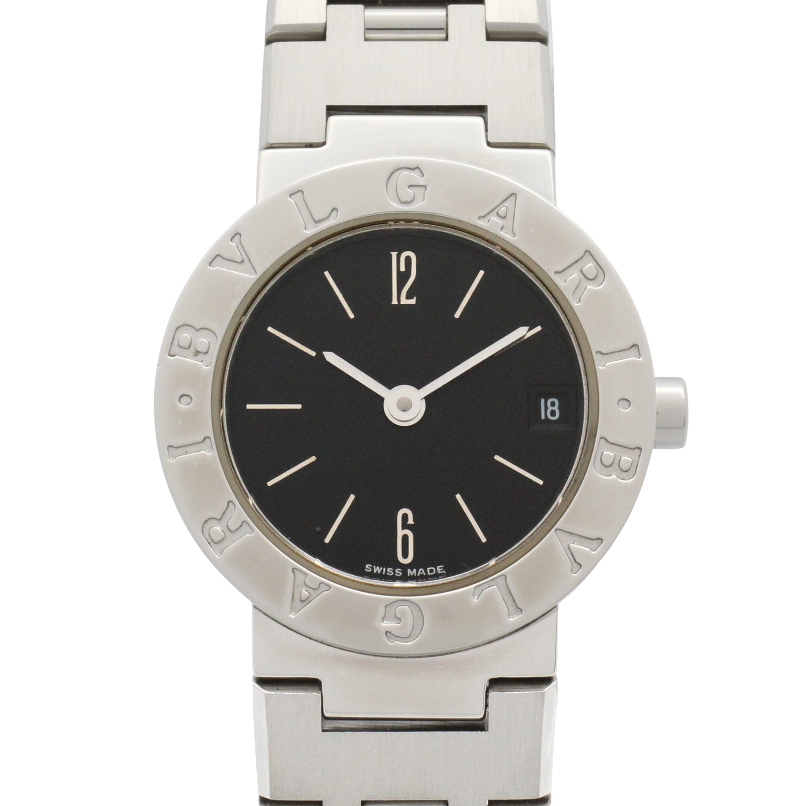 ブルガリ BVLGARI ブルガリ ブルガリ 腕時計 時計 ステンレススチール レディース ブラック系 BB23SS 【中古】