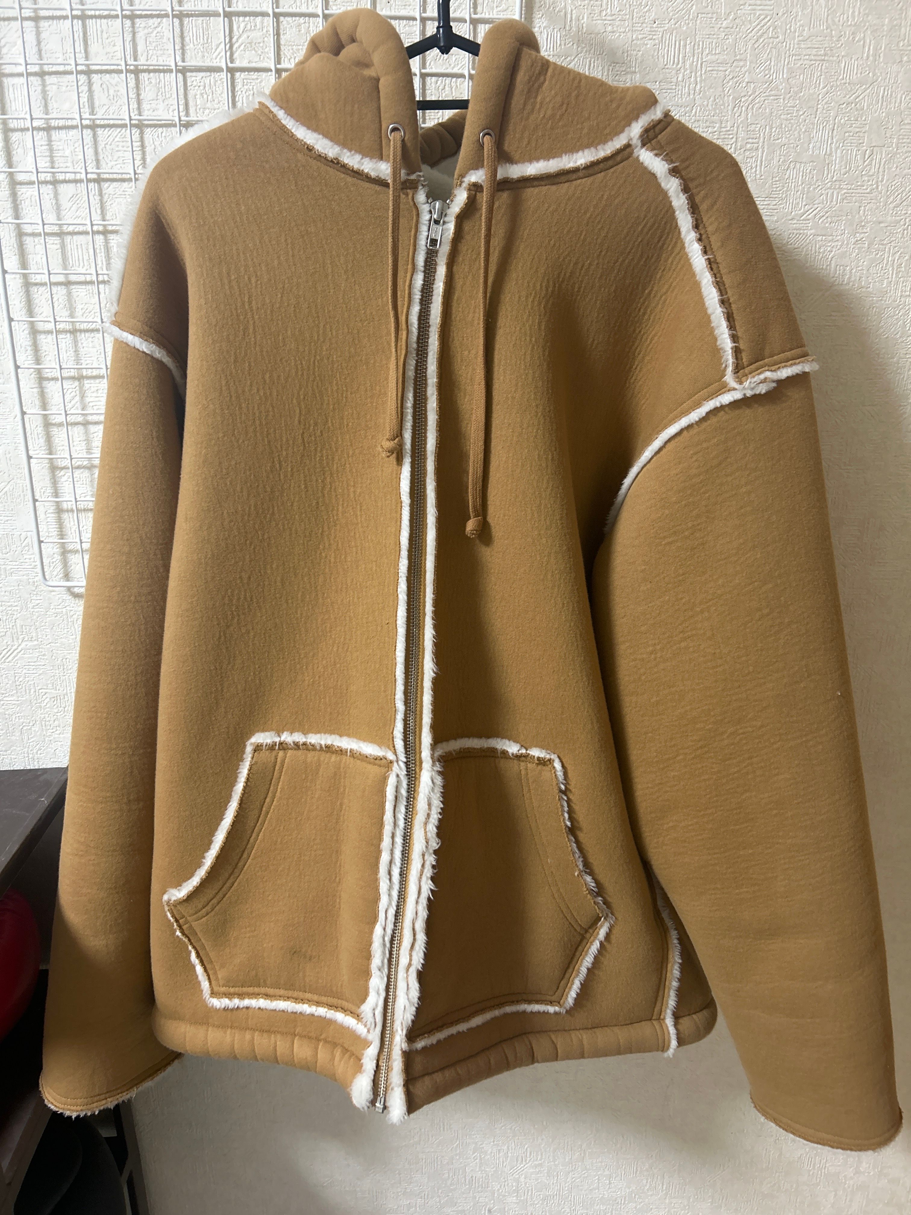 Supreme Faux Shearling Hooded Jacket "Tan"