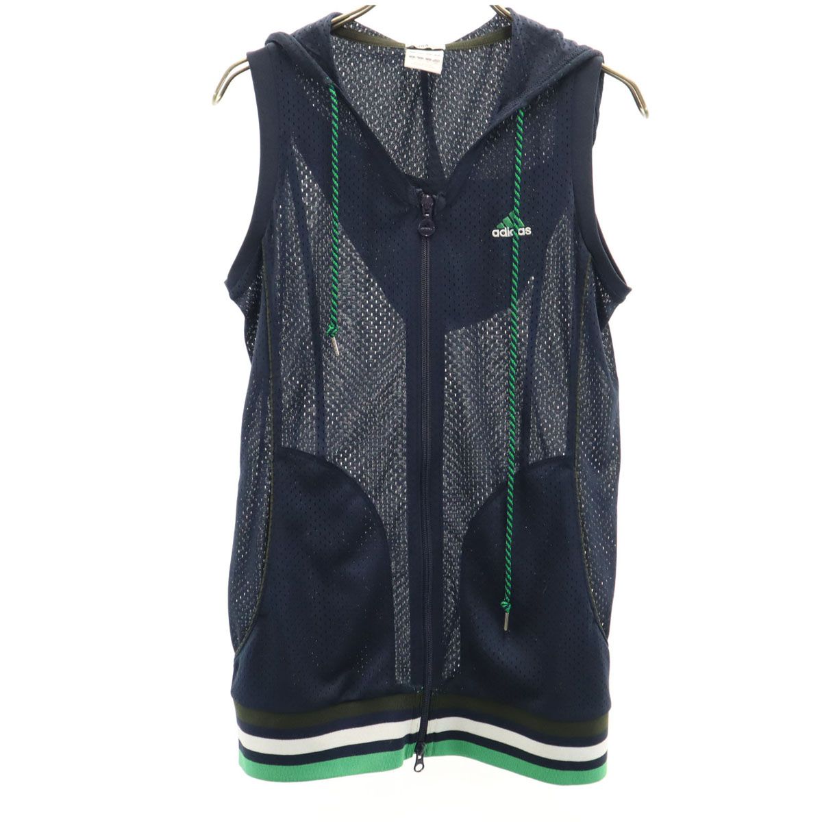 adidas ノースリーブ メッシュ ジップパーカー
