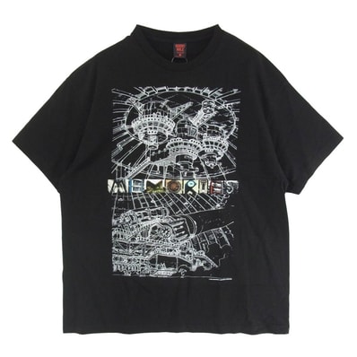 GEEKS RULE ギークスルール Tシャツ x MEMORIES 15 SILKSCREEN PRINTING T SHIRT メモリーズ 15 シルクスクリーン プリント 半袖 Tシャツ ブラック系 XL【美品】【中古】