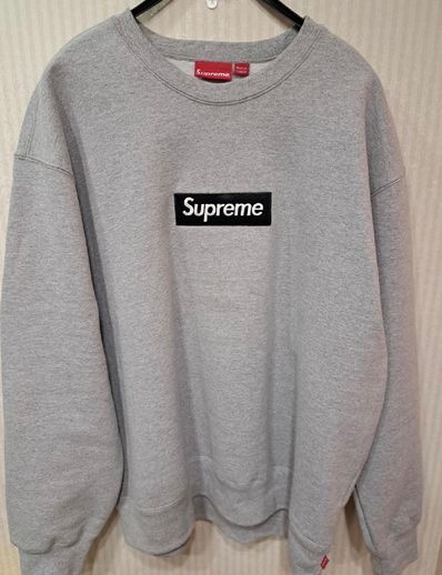 Supreme Box Logo Crewneck "Heather Grey" (22FW)