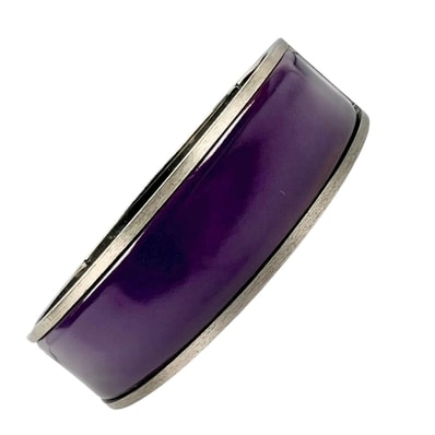 HERMES エルメス バングル パープル/シルバー【中古】 レディース
