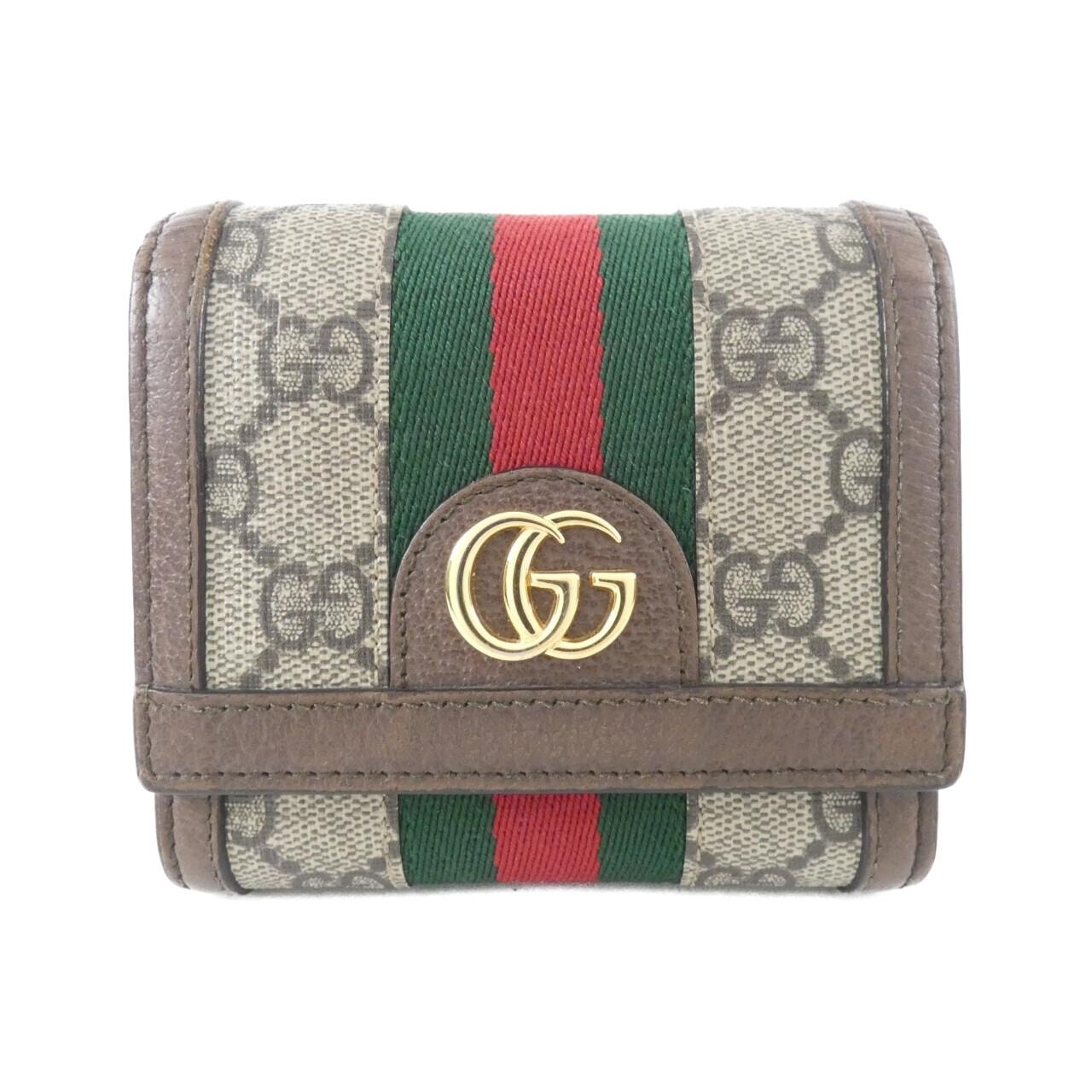 GUCCI 財布　グッチ シグネチャー レザー ジップアラウンドウォレット GG ジップアラウンドウォレット ブラウン インテリア ・ベージュ
