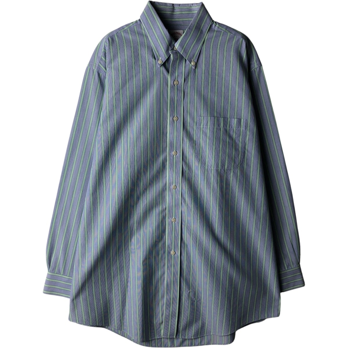 古着 ブルックスブラザーズ Brooks Brothers 346 マルチストライプ 長袖 ボタンダウンストライプシャツ メンズL相当/eaa619035