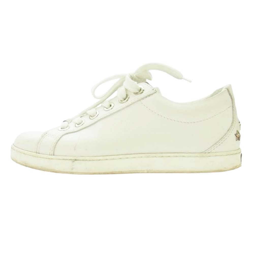 JIMMY CHOO ジミーチュウ スニーカー CASH キャッシュ スタースタッズ スニーカー ホワイト系 37【中古】