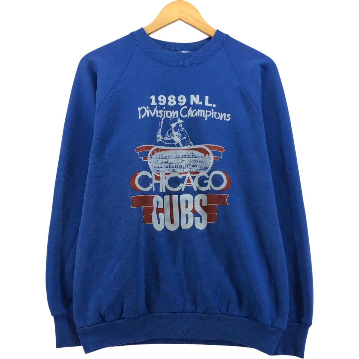 古着 80年代 フルーツオブザルーム MLB CHICAGO CUBS シカゴカブス スウェットシャツ トレーナー USA製 メンズL相当 ヴィンテージ/eaa577263
