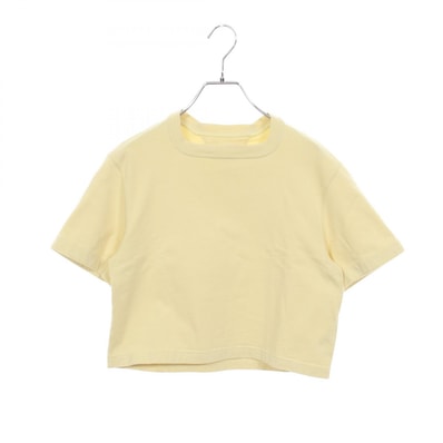 ボッテガヴェネタ BOTTEGA VENETA ヘビージャージー スクエアネック 半袖Tシャツ 衣料品 トップス コットン レディース イエロー系 【中古】