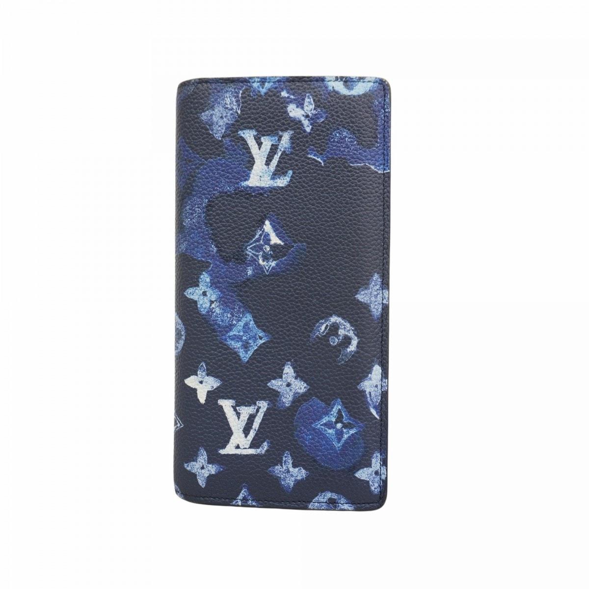 【6db1891-k】ルイヴィトン 長財布 モノグラム・ウォーターカラー ポルトフォイユブラザ NM M80465 ネイビー【中古】メンズ