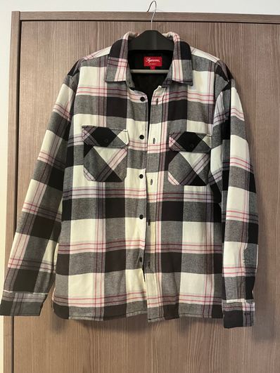 Supreme Quilted Flannel Shirt "White"