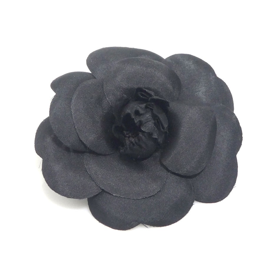 シャネル CHANEL ブローチ テキスタイル ブラック レディース【中古】 56607a