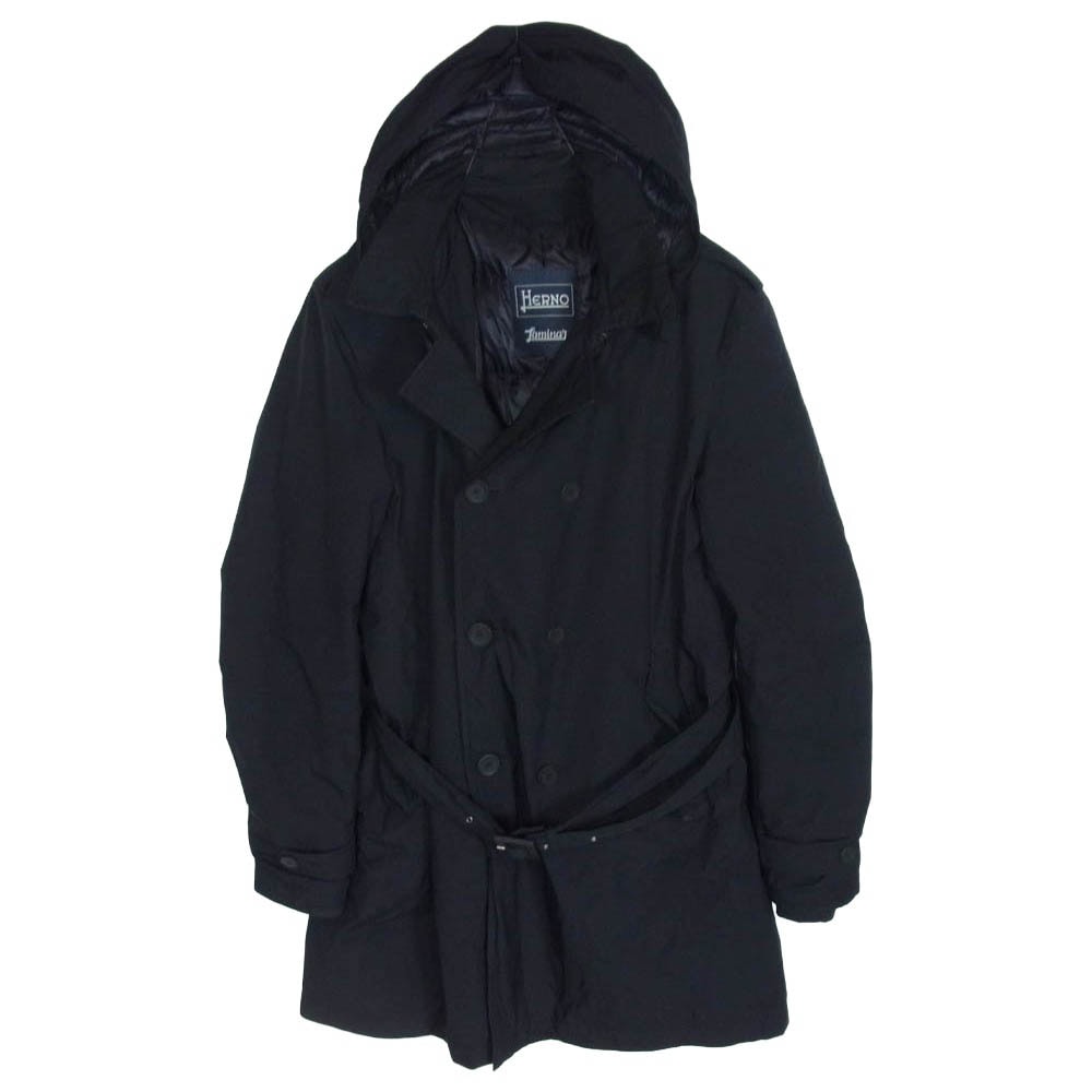 Herno ヘルノ PI071UL-11121-9300 Laminar GORE-TEX ラミナー ゴアテックス ダウントレンチコート ブラック系 50【中古】