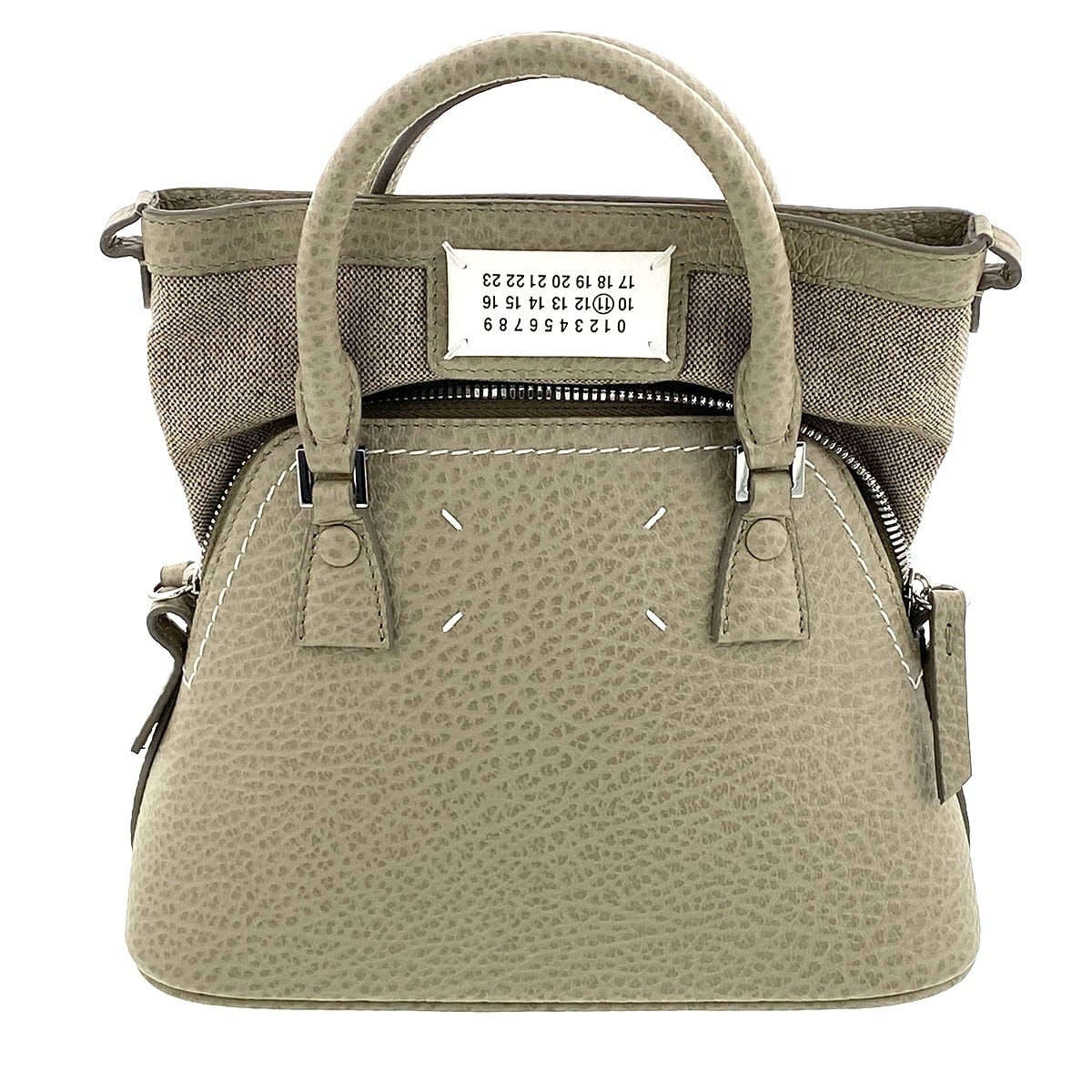 Maison Margiela メゾン マルジェラ 5AC マイクロ 2WAY チェーンショルダーバッグ ハンドバッグ S56WG0081 レザー グレージュ  レディース【中古】