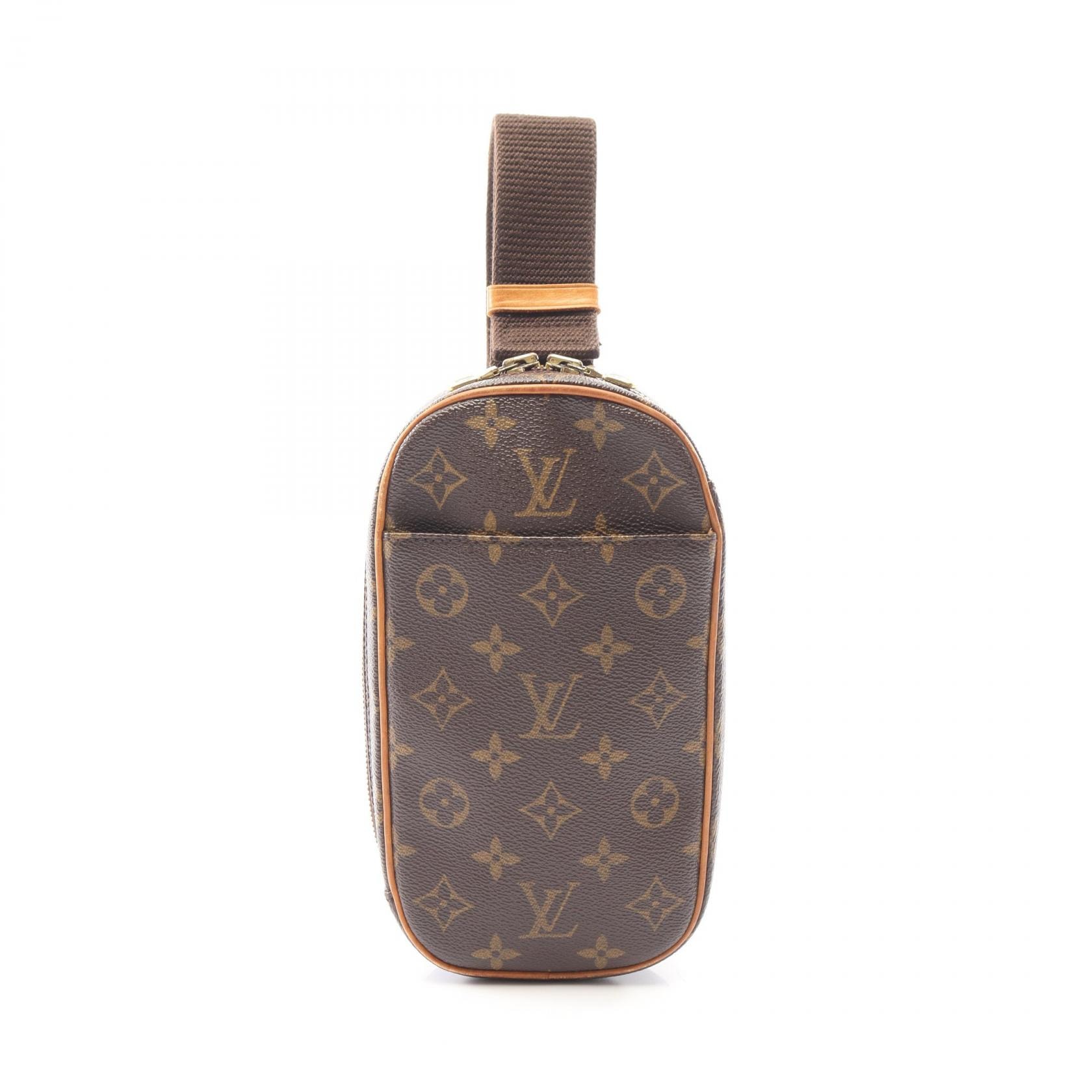 ルイ・ヴィトン LOUIS VUITTON ポシェットガンジュ ウエストバッグ ボディバッグ バッグ PVCコーティングキャンバス レザー モノグラム メンズ レディース ブラウン系 M51870 【中古】