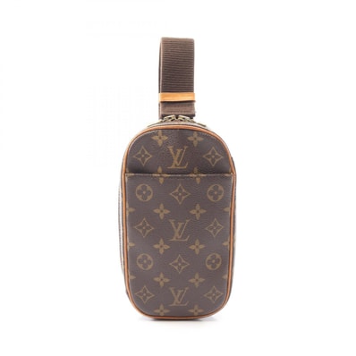 ルイ・ヴィトン LOUIS VUITTON ポシェットガンジュ ウエストバッグ ボディバッグ バッグ PVCコーティングキャンバス レザー モノグラム メンズ レディース ブラウン系 M51870 【中古】