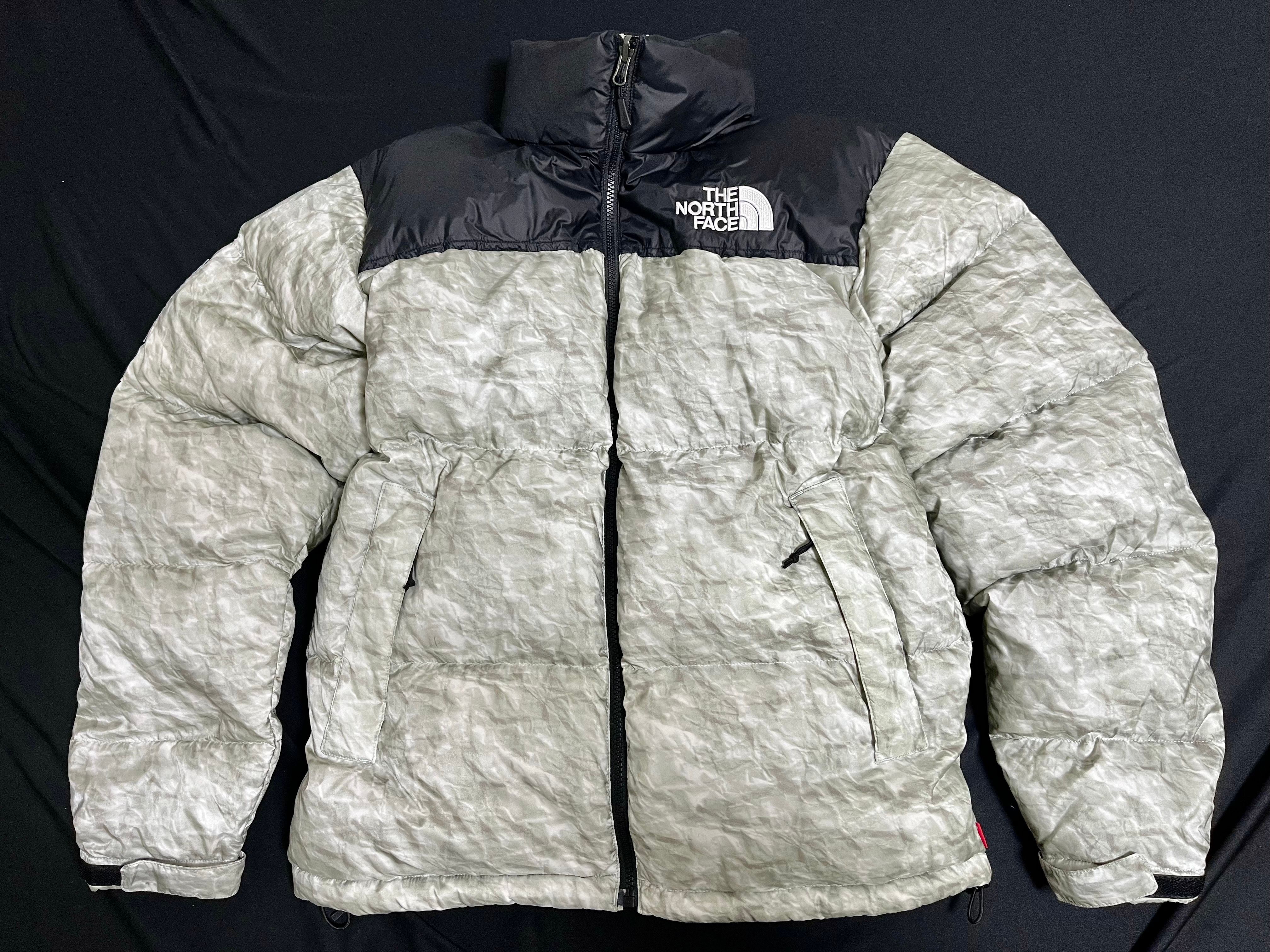 Supreme x The North Face Nuptse Jacket "White Paper Print"