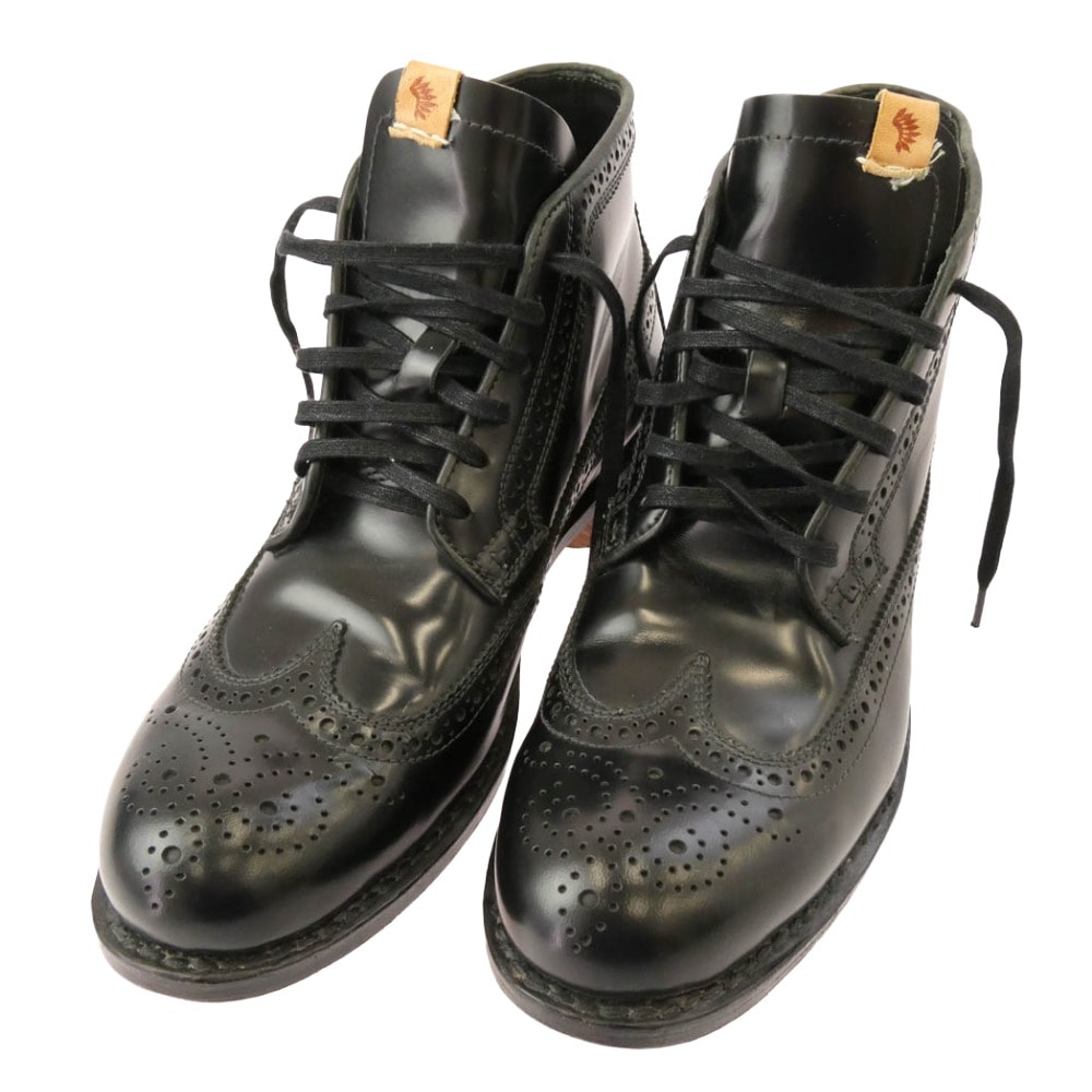 VISVIM ビズビム ブーツ 116202002007 0116202002007 PATRICIAN MID WT-FOLK ウィングチップ レースアップ ブーツ ブラック系 US10【中古】