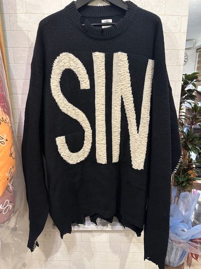 SAINT Mxxxxxx WOOL SWTER SIN "Black"