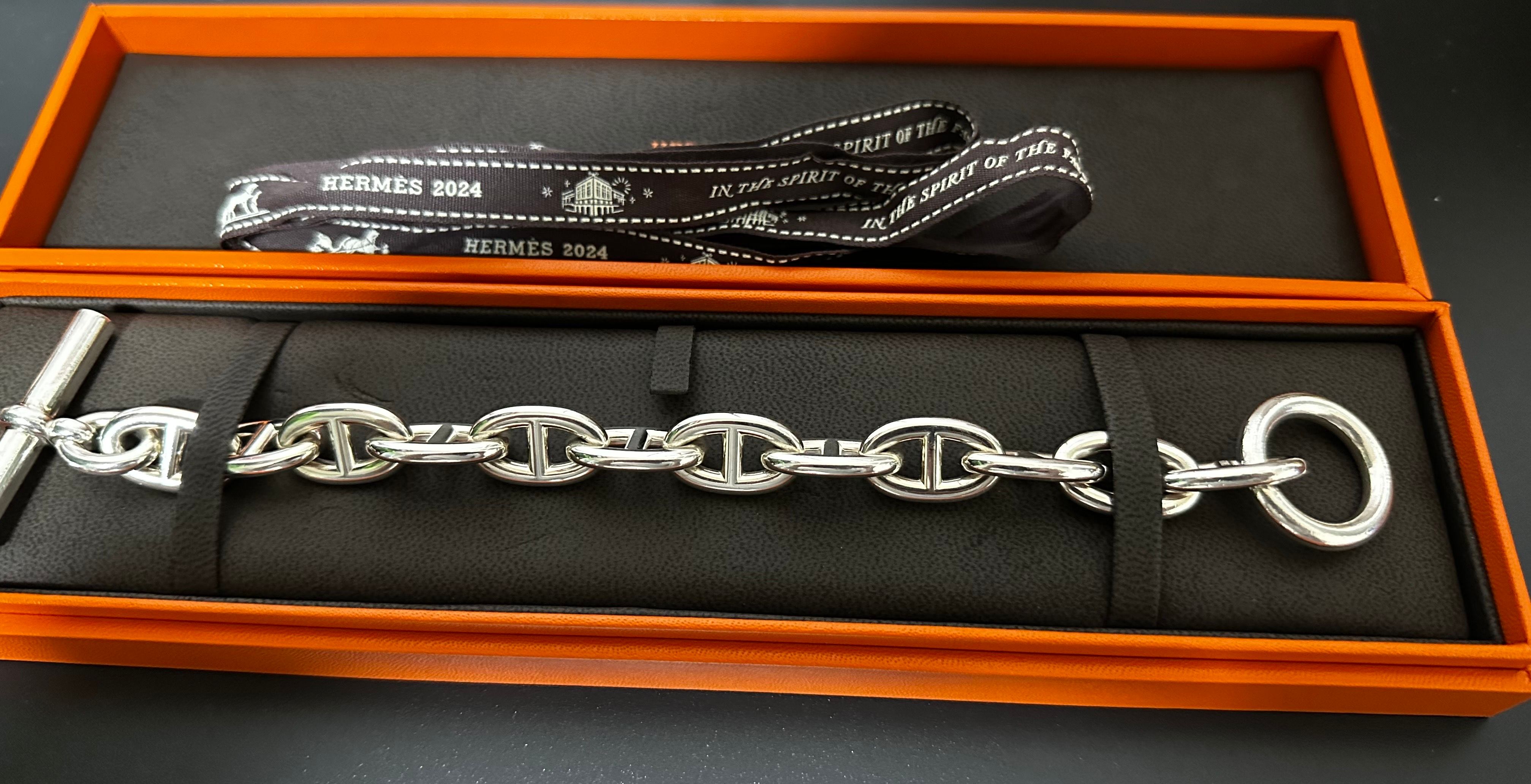 Hermes Chaine D'ancre TGM Bracelet "Silver"