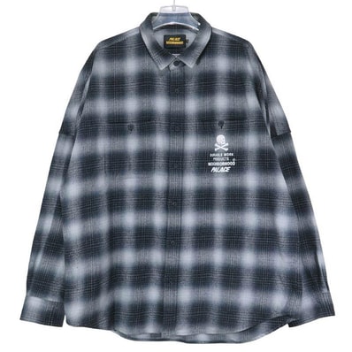 PALACE x NEIGHBORHOOD Shirt Salt "Gray Ombre Plaid"