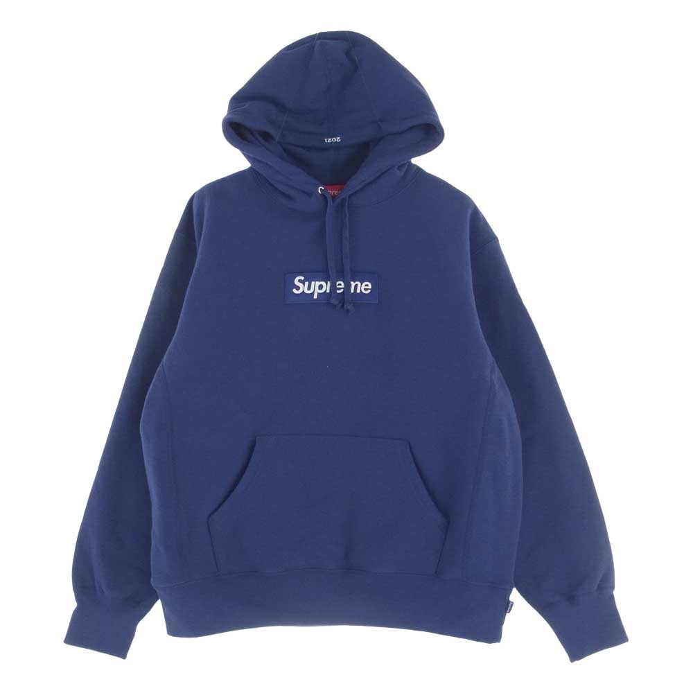 Supreme シュプリーム パーカー 21AW  Box Logo Hooded Sweatshirt ボックスロゴ スウェット パーカー フーディ パープル系 S【中古】