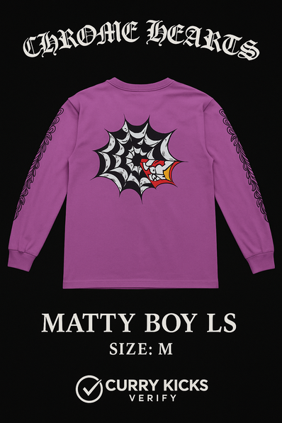 Chrome Hearts Matty Boy Spider Web L/S T-Shirt "Purple"