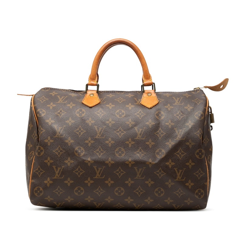 ルイ ヴィトン モノグラム スピーディ35 ハンドバッグ ボストンバッグ M41524 ブラウン PVC レザー レディース LOUIS VUITTON 【中古】