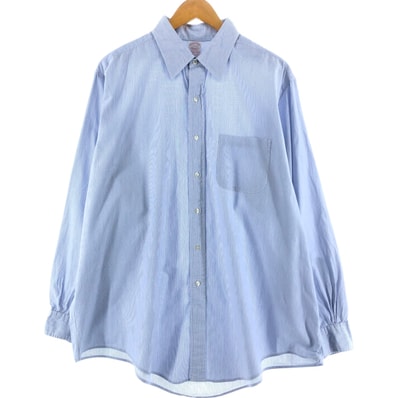 古着 80~90年代 ブルックスブラザーズ Brooks Brothers MAKERS 長袖 コットンストライプシャツ USA製 メンズXL相当 ヴィンテージ/eaa527815