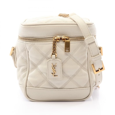 サンローランパリ SAINT LAURENT PARIS 80’S ショルダーバッグ バッグ レザー レディース アイボリー系 649779 【中古】