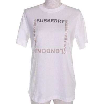 未使用品 バーバリー 半袖Tシャツ ホワイト レディース XS 8064473